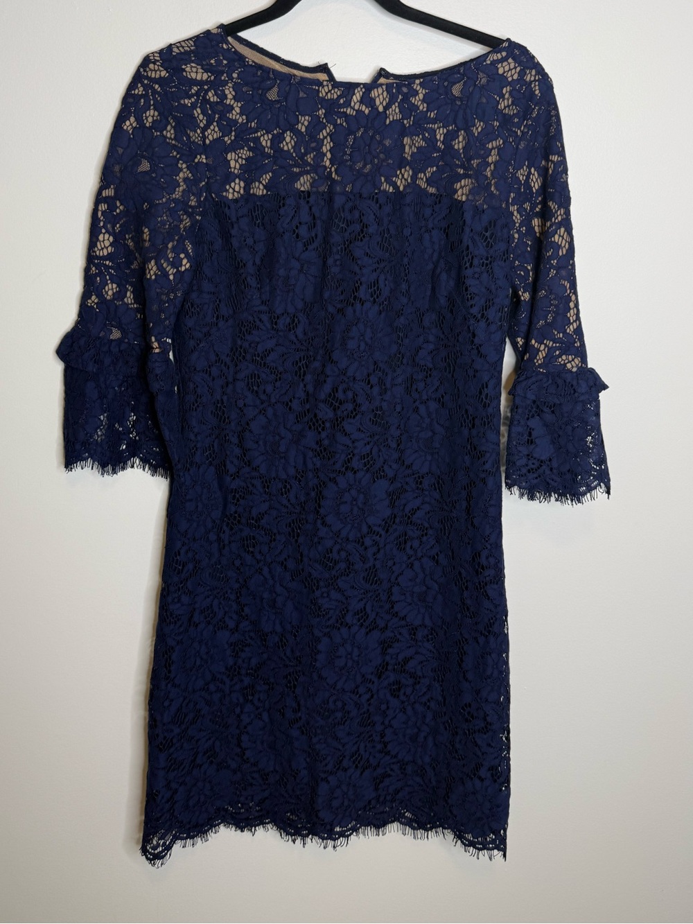 Lauren Ralph Lauren Navy Lace Midi Dress size 8